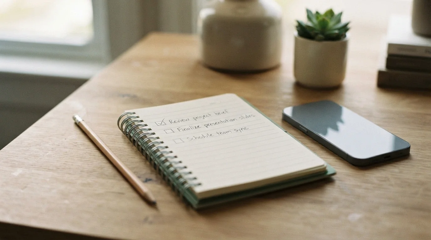 A short checklist on a notepad or phone screen with three items: check wagering type, match validity to play frequency, know your risk