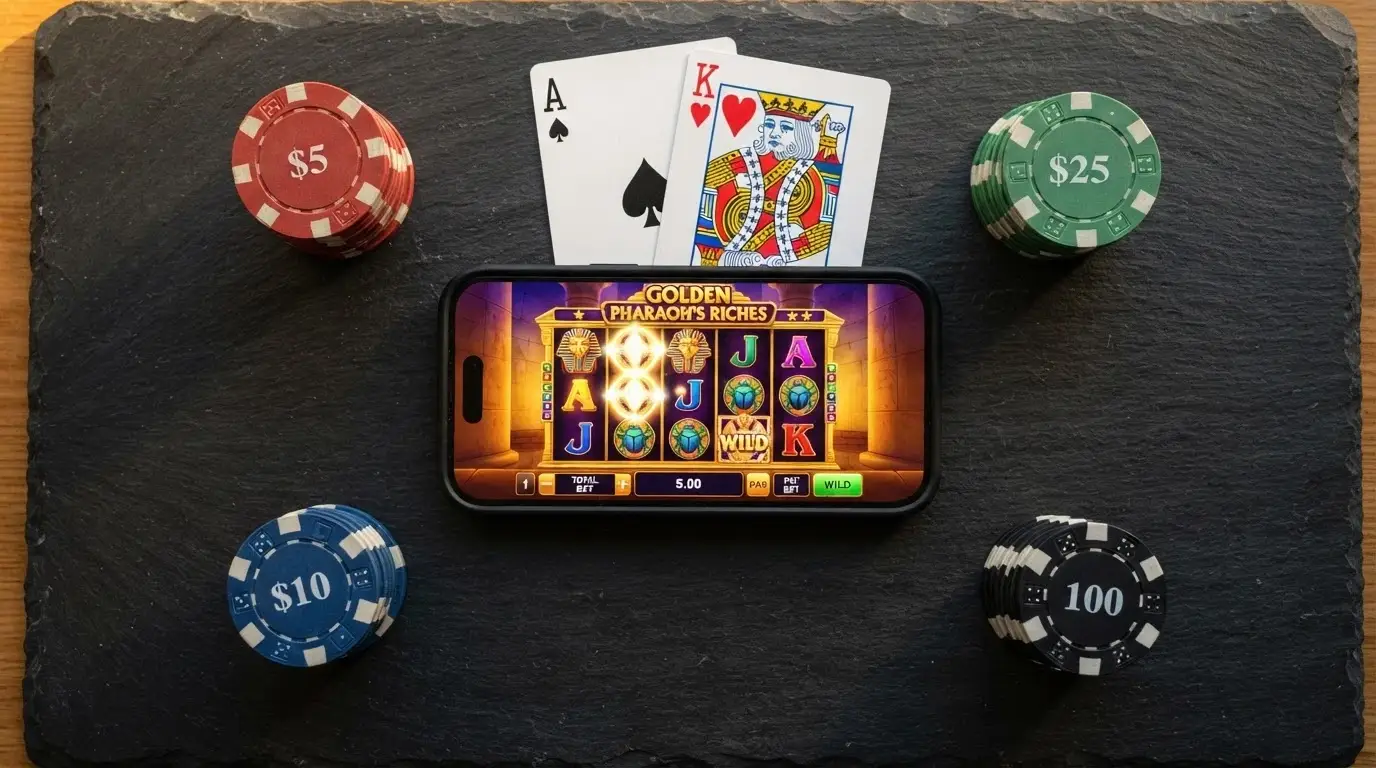 A visual comparison layout showing crypto casino features side by side — licence badges, cryptocurrency logos, and payout-speed indicators