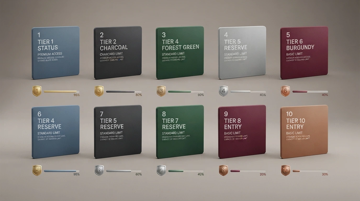 A side-by-side comparison visual of casino brand cards with bonus badges, withdrawal-cap callouts and VIP-tier indicators arranged in a ranking layout