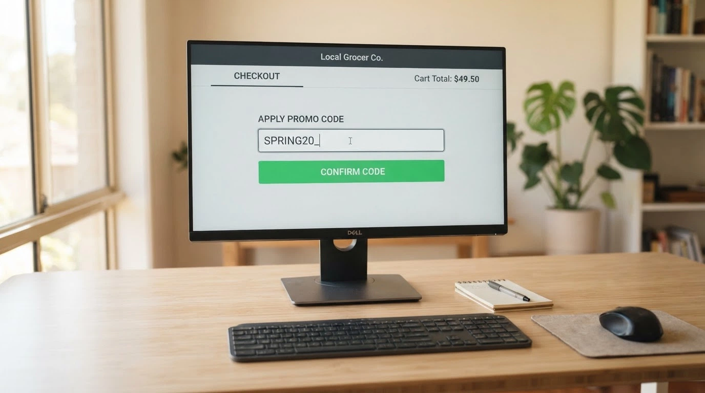 A three-step visual sequence on a desktop screen — locating a code on an affiliate bonus-list page, copying it, and pasting it into a casino cashier field