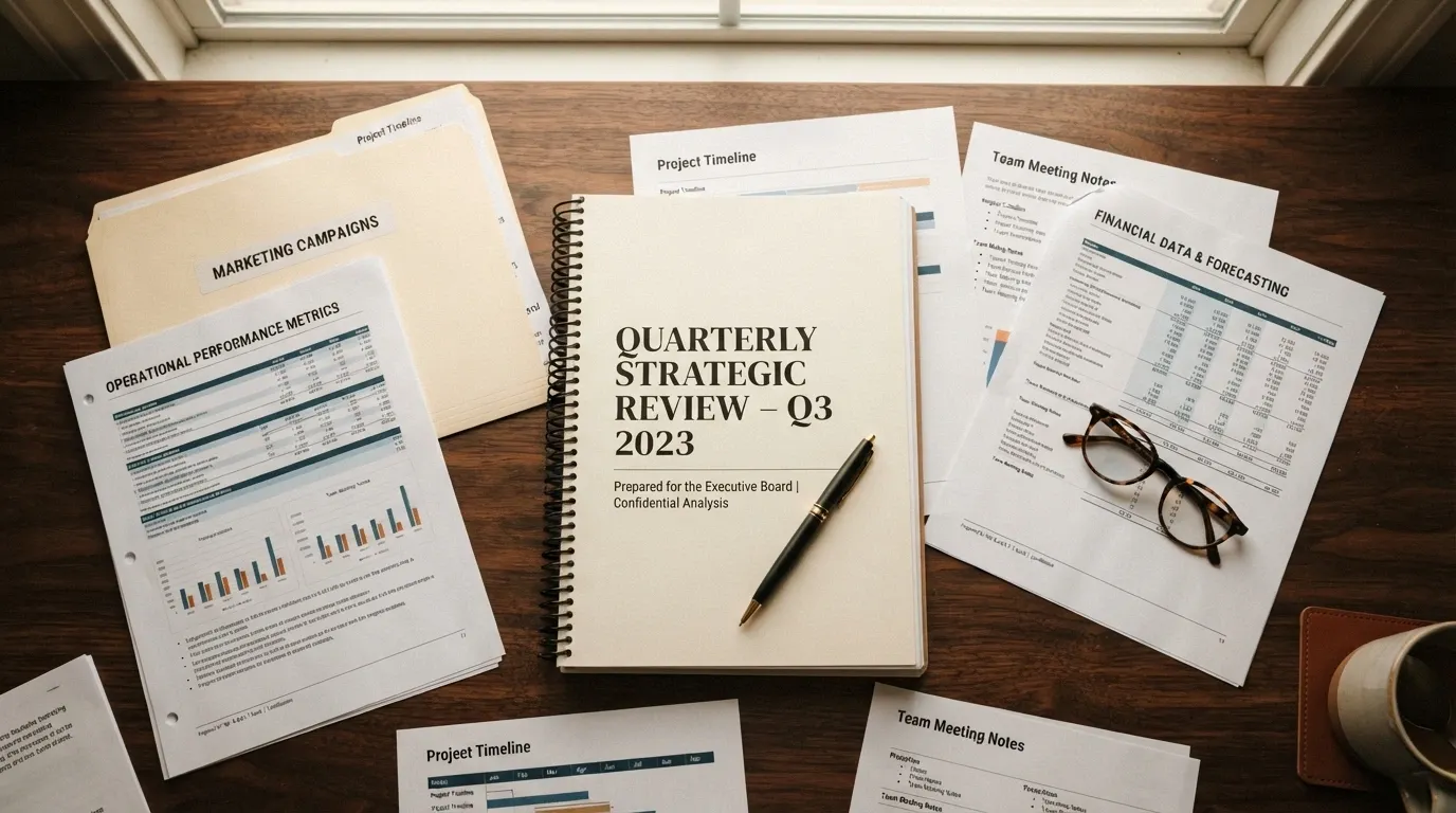 A desk with printed regulatory documents, the Interactive Gambling Act, ACMA reports and operator licence records spread across it