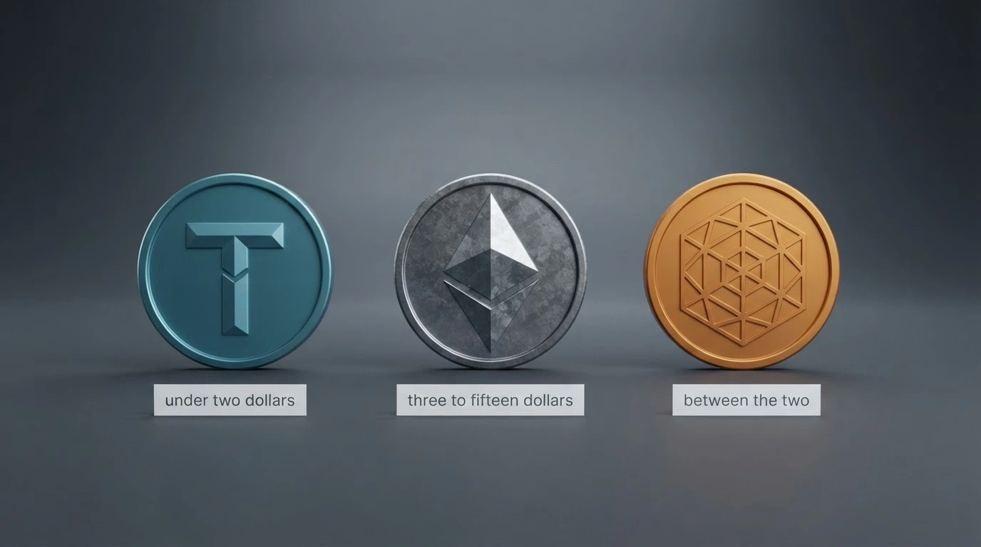 Three network icons — Tron, Ethereum and BSC — displayed side by side with approximate AUD transaction costs beneath each one